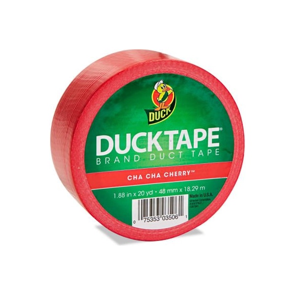 Shurtech Brands Duck Colored Duct Tape, 1.88"W x 20 yds - 3" Core - Red 1265014 - main